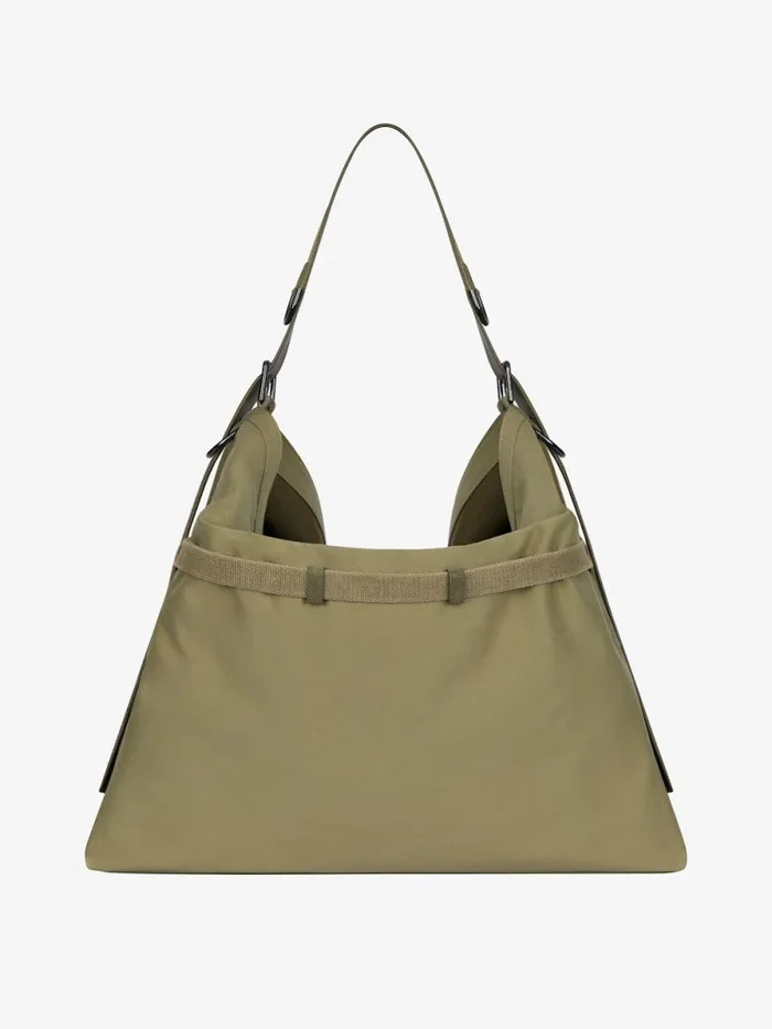 Large Voyou Bag In Canvas Khaki Men Givenchy Crossbody Bags