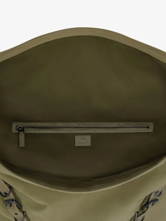 Large Voyou Bag In Canvas Khaki Men Givenchy Crossbody Bags
