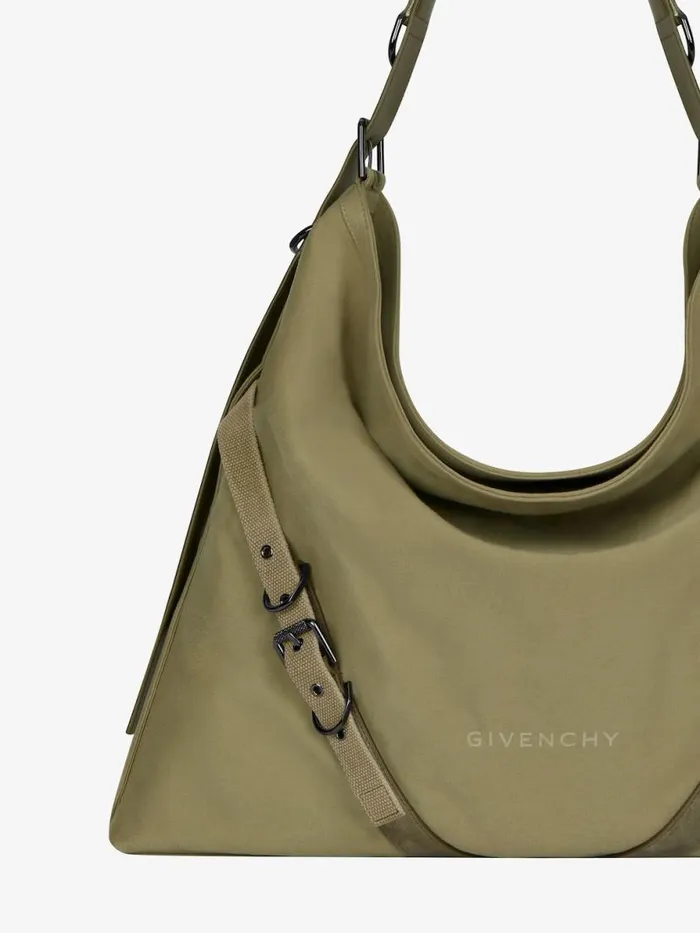 Large Voyou Bag In Canvas Khaki Men Givenchy Crossbody Bags