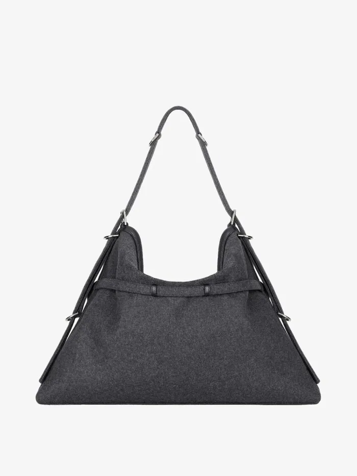 Large Voyou Bag In Cashmere Medium Grey Women Givenchy Shoulder Bags