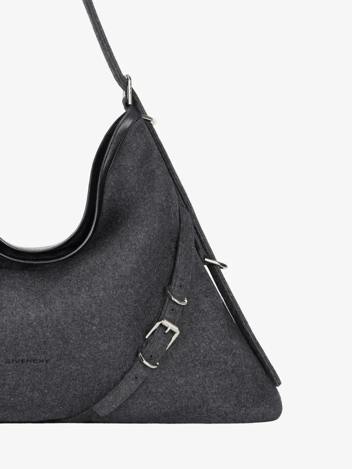 Large Voyou Bag In Cashmere Medium Grey Women Givenchy Shoulder Bags