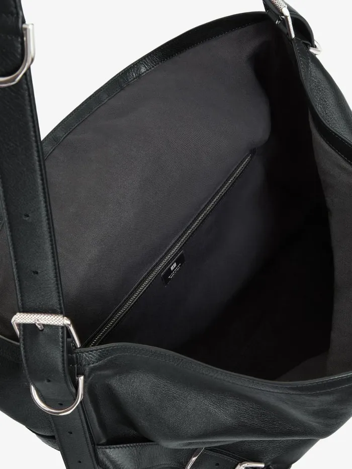 Large Voyou Bag In Grained Leather Black Men Givenchy Crossbody Bags
