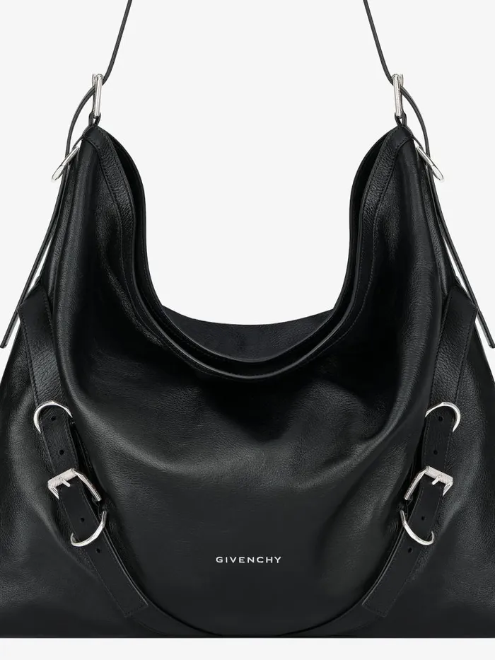Large Voyou Bag In Grained Leather Black Men Givenchy Crossbody Bags