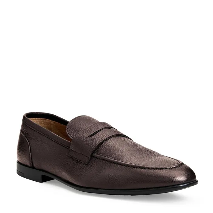 Lastra Slip On Leather LoaferBrown Men Bruno Magli Loafers and Slipons