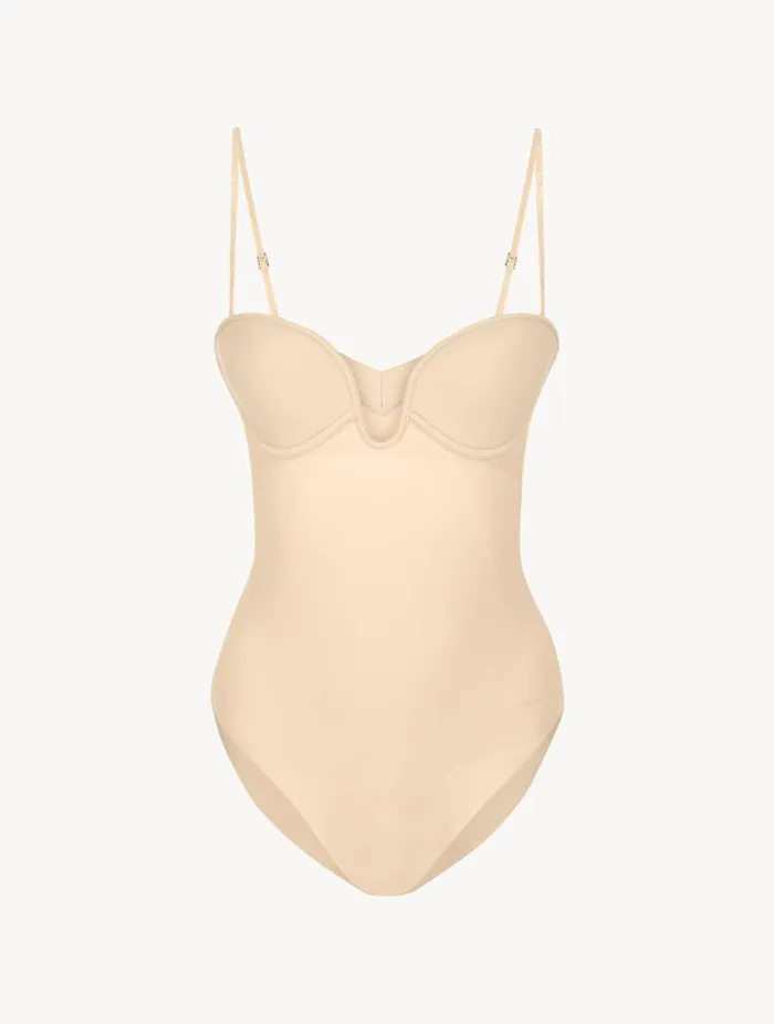 Lattecoloured Underwired Padded Ubra Bodysuit Lingerie La Perla Bodysuits and Bustiers