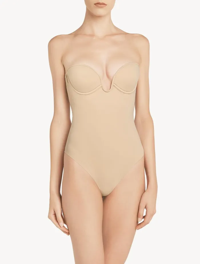 Lattecoloured Underwired Padded Ubra Bodysuit Lingerie La Perla Bodysuits and Bustiers