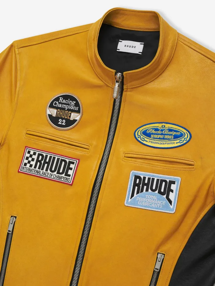 LEATHER RACING JACKET Men Rhude Outerwear