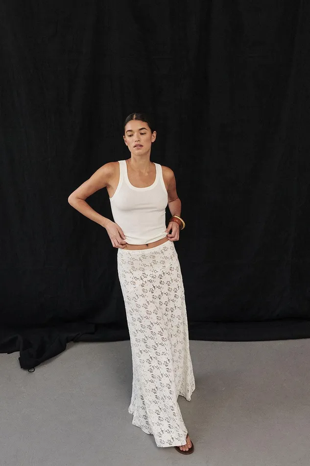 LEE OFF WHITE KNIT TANK Women DISSH Tanks