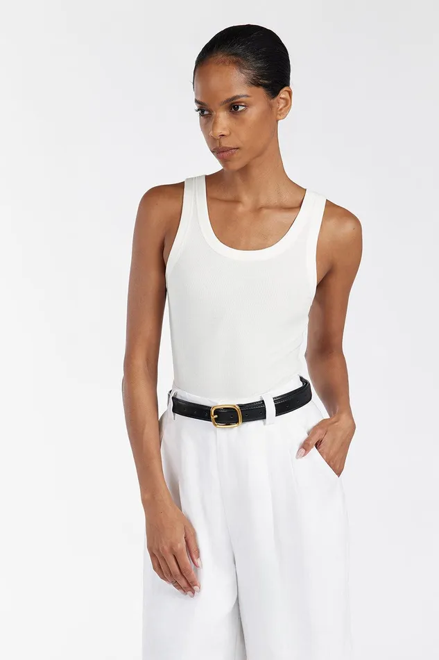 LEE OFF WHITE KNIT TANK Women DISSH Tanks