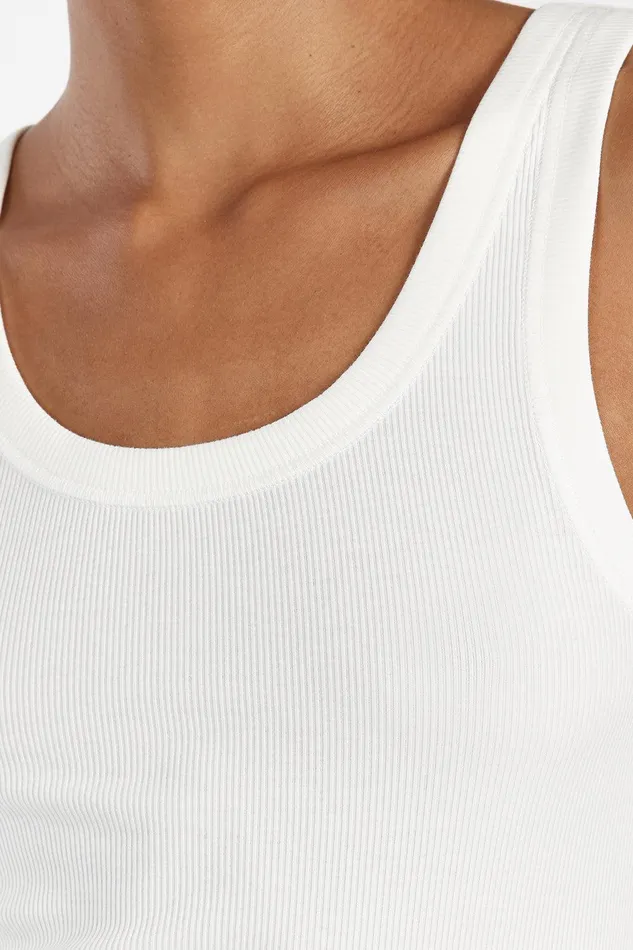 LEE OFF WHITE KNIT TANK Women DISSH Tanks