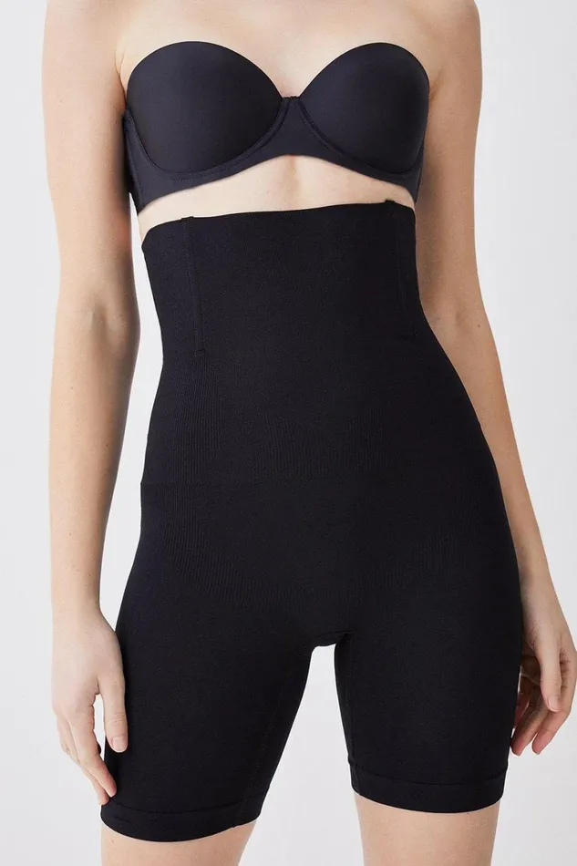 Lingerie Women Karen Millen Super Control High Waist Short Leg Control Black