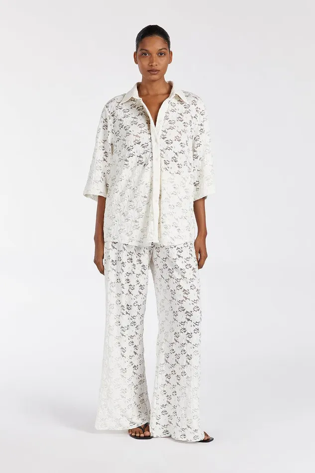 LOULA WHITE LACE SHIRT Women DISSH Shirts