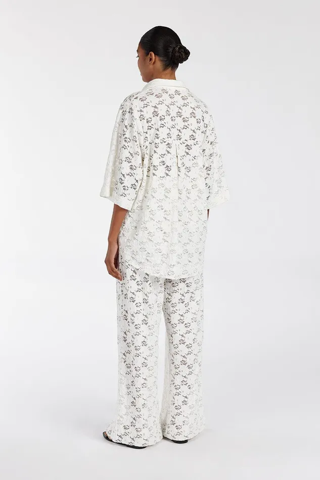 LOULA WHITE LACE SHIRT Women DISSH Shirts