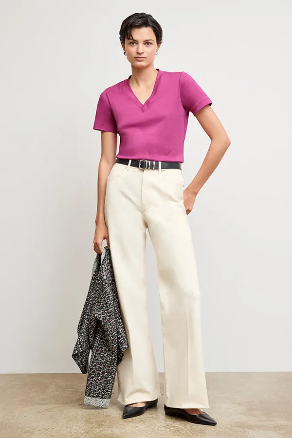 M M LaFleur Pants Women The Milo WideLeg Jean 8211 Eco Better Than Denim Bright Ivory
