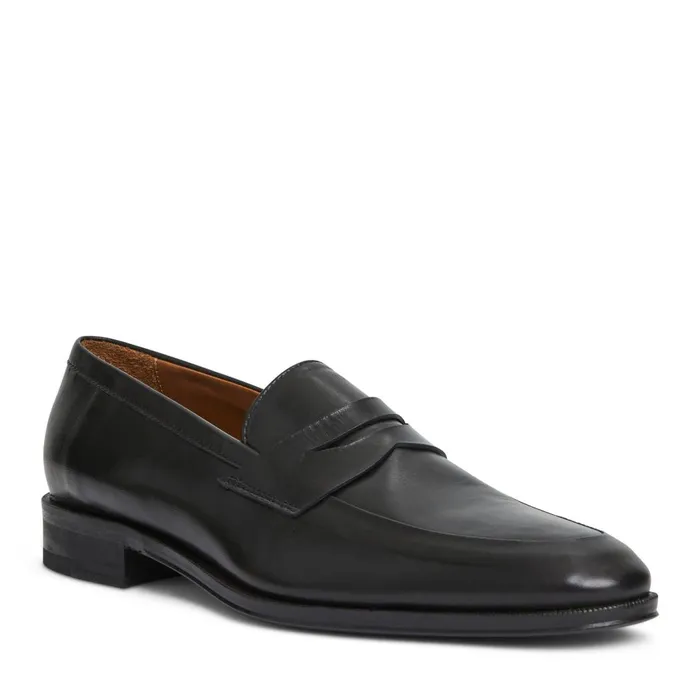 Maioco Slip On Loafer Black Leather Men Bruno Magli Dress Shoes