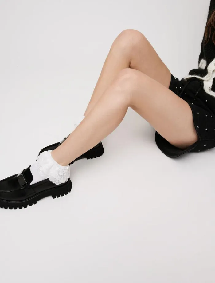 Maje Other Accessories Womens Lace Frill Socks White