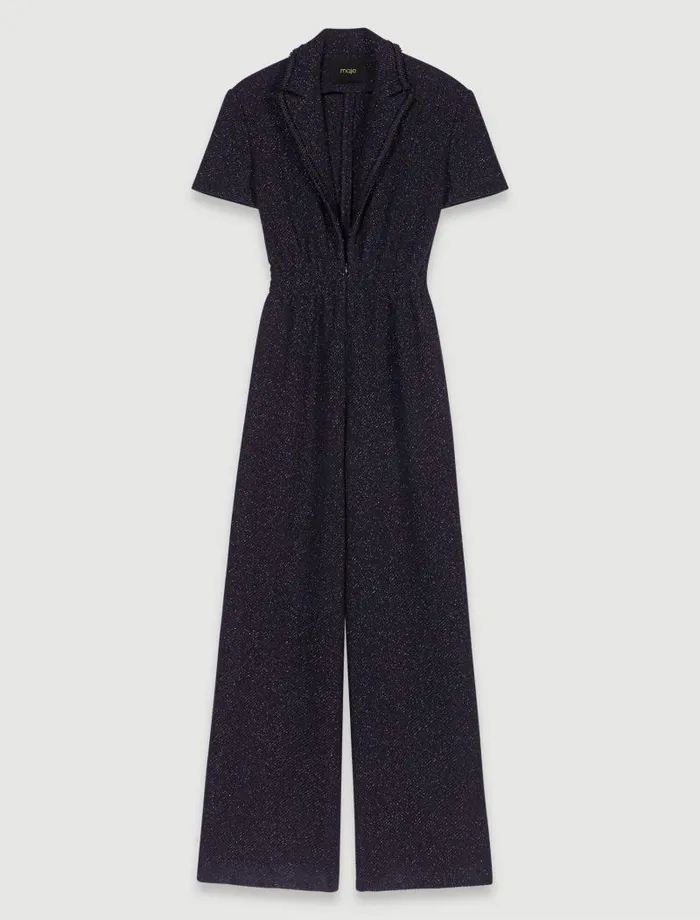 Maje Pants and Jeans Womens Tweed Trouser Suit Black