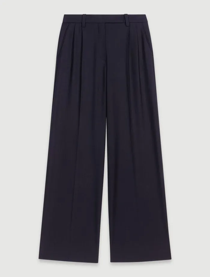 Maje Pants and Jeans Womens Wideleg Suit Trousers Black