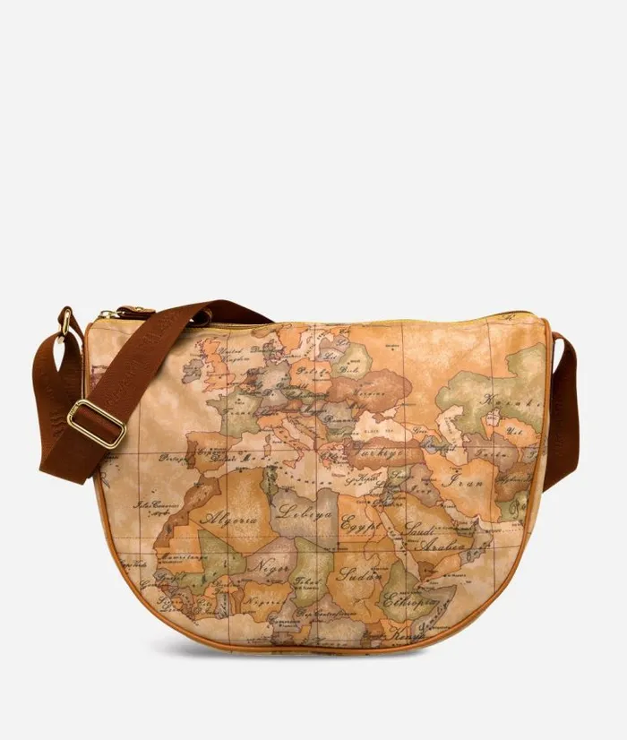 Man Crossbody and Messenger Bags Alviero Martini Geo Soft Medium HalfMoon Handbag Man Crossbody and Messenger Bags Alviero Martini Geo Soft Medium HalfMoon Handbag