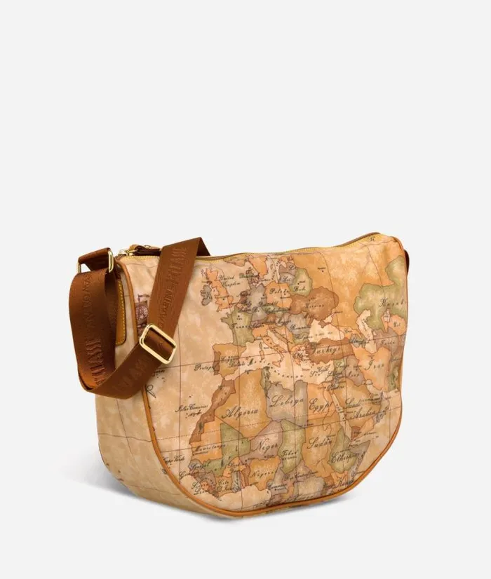 Man Crossbody and Messenger Bags Alviero Martini Geo Soft Medium HalfMoon Handbag