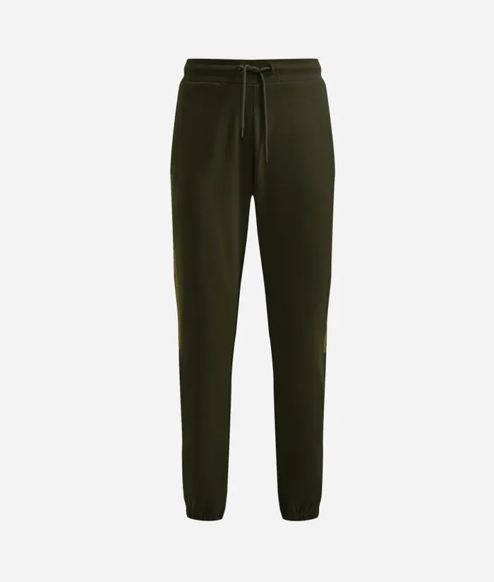 Man Trousers Alviero Martini Cotton Sweatpants With Geo Classic Details Military Green