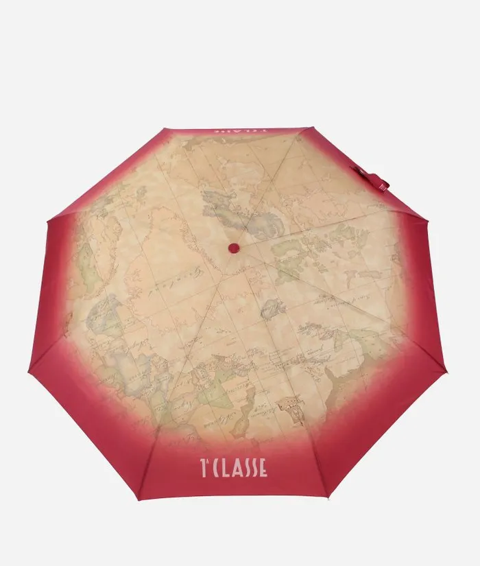 Man Umbrellas Alviero Martini Geo Gradient Mini Umbrella Burgundy