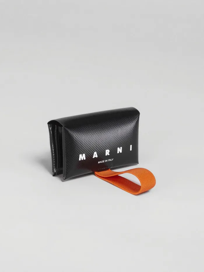 Marni And Orange Origami Wallet Black Mens Wallets and Small Leather Goods