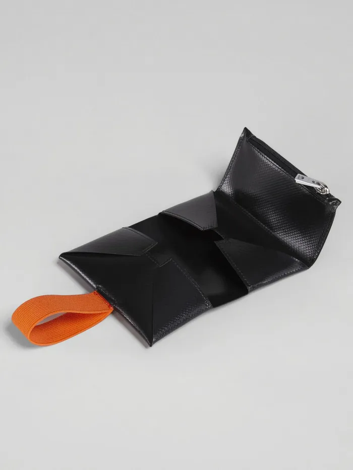 Marni And Orange Origami Wallet Black Mens Wallets and Small Leather Goods