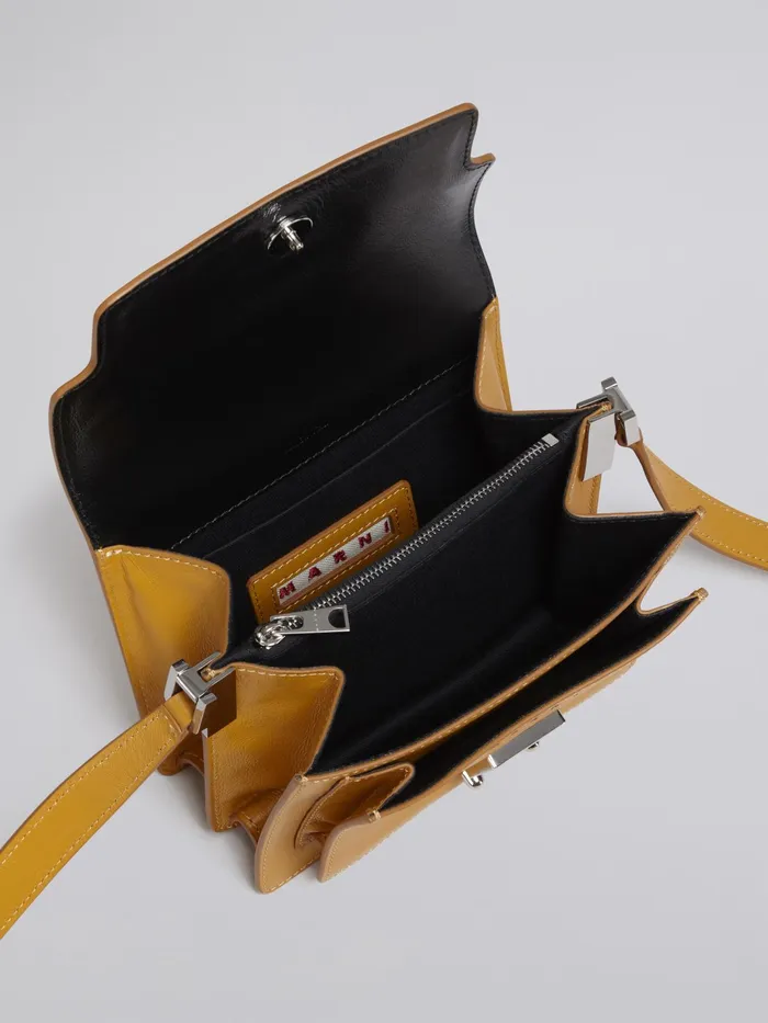 Marni Bicoloured Yellow And Calfskin Trunk Soft Bag Black Mens Shoulder Bags Marni Bicoloured Yellow And Calfskin Trunk Soft Bag Black Mens Shoulder Bags