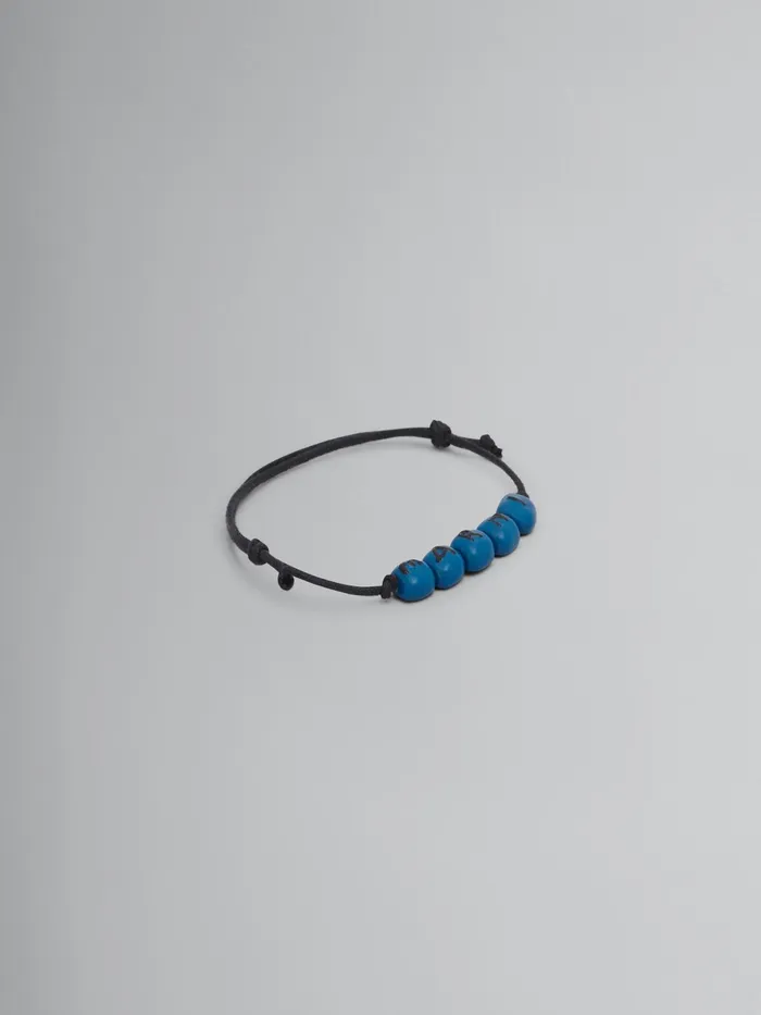 Marni Blue Logo Bracelet Ocean Mens Jewelry