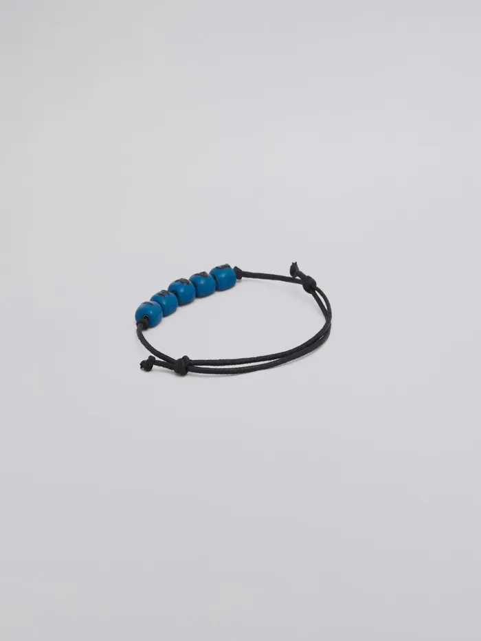 Marni Blue Logo Bracelet Ocean Mens Jewelry