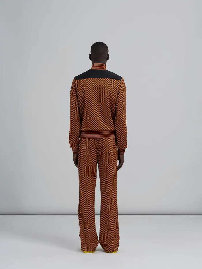 Marni Check Jacquard Jersey Track Trousers Alkekengi Mens Trousers Marni Check Jacquard Jersey Track Trousers Alkekengi Mens Trousers