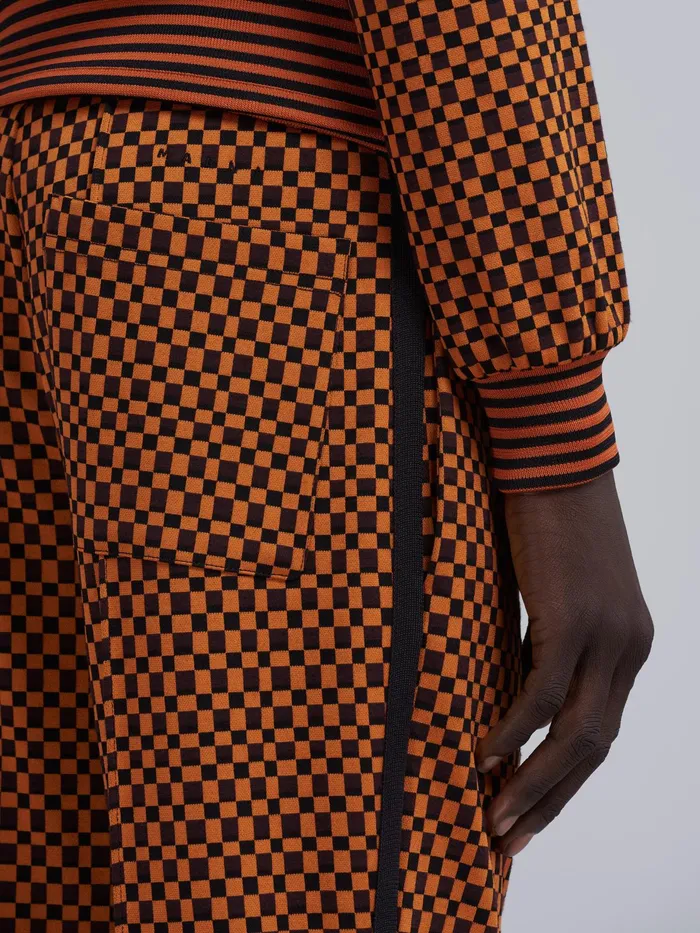 Marni Check Jacquard Jersey Track Trousers Alkekengi Mens Trousers Marni Check Jacquard Jersey Track Trousers Alkekengi Mens Trousers