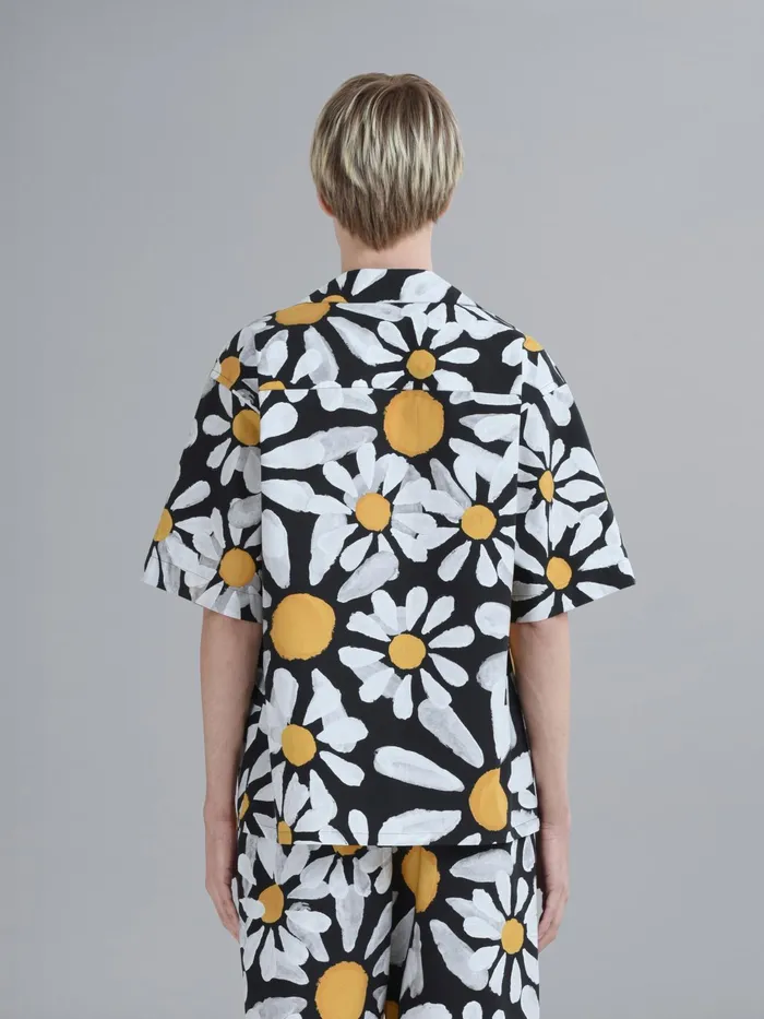 Marni Euphoria Print Poplin Bowling Shirt Black Mens Shirts Marni Euphoria Print Poplin Bowling Shirt Black Mens Shirts