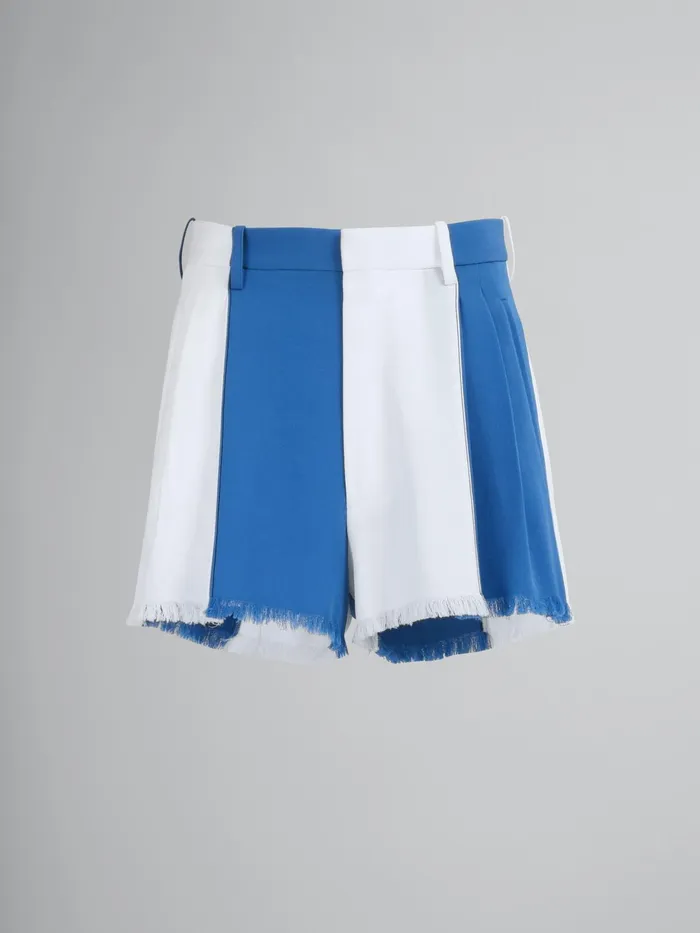 Marni Grain De Poudre Wool Short Pants Royal Mens Trousers