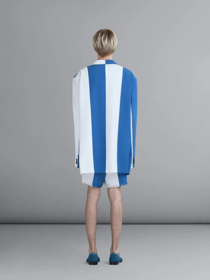Marni Grain De Poudre Wool Short Pants Royal Mens Trousers Marni Grain De Poudre Wool Short Pants Royal Mens Trousers