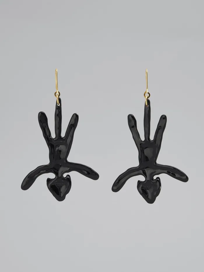 Marni Grey Tiger Charm Naif Tiger Earrings Coal Womens Earrings Marni Grey Tiger Charm Naif Tiger Earrings Coal Womens Earrings