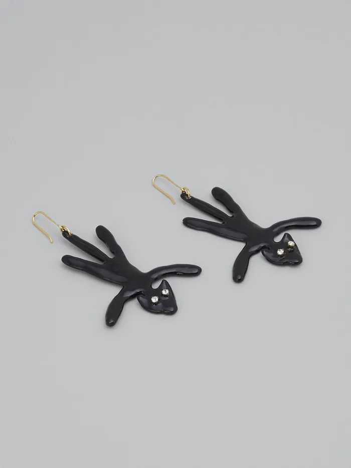 Marni Grey Tiger Charm Naif Tiger Earrings Coal Womens Earrings Marni Grey Tiger Charm Naif Tiger Earrings Coal Womens Earrings