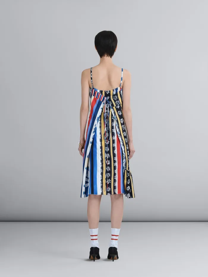 Marni Horizons Print Jacquard Viscose Dress Lacquer Womens Dresses Marni Horizons Print Jacquard Viscose Dress Lacquer Womens Dresses
