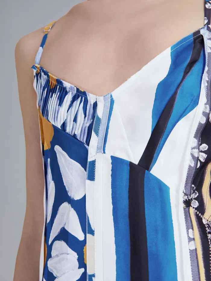 Marni Horizons Print Jacquard Viscose Dress Lacquer Womens Dresses Marni Horizons Print Jacquard Viscose Dress Lacquer Womens Dresses