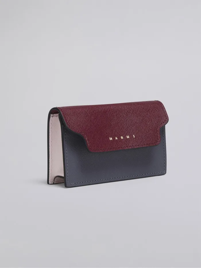 Marni Red Pink And Grey Saffiano Leather Business Card Case Deep Red Womens Wallets and Small Leather Goods Marni Red Pink And Grey Saffiano Leather Business Card Case Deep Red Womens Wallets and Small Leather Goods