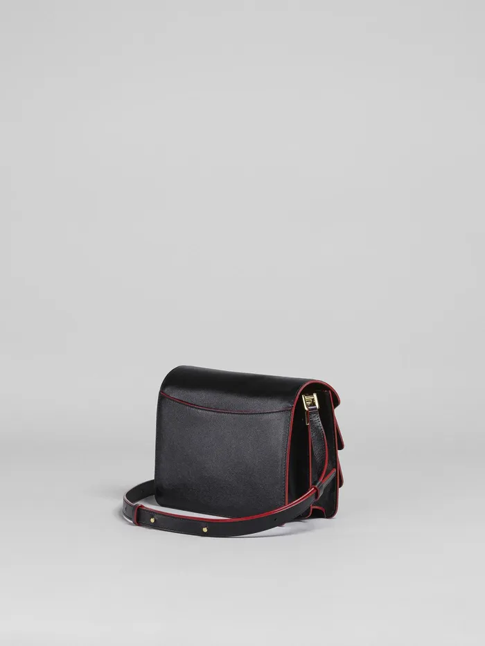 Marni Trunk Soft Medium Bag In Leather And Naif Tiger Lining Black Womens Crossbody Bags Marni Trunk Soft Medium Bag In Leather And Naif Tiger Lining Black Womens Crossbody Bags