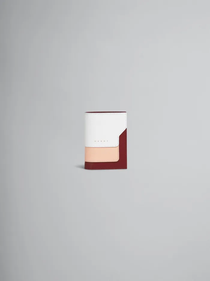 Marni White Pink And Red Saffiano Leather Bifold Wallet Lily White Womens Wallets and Small Leather Goods Marni White Pink And Red Saffiano Leather Bifold Wallet Lily White Womens Wallets and Small Leather Goods