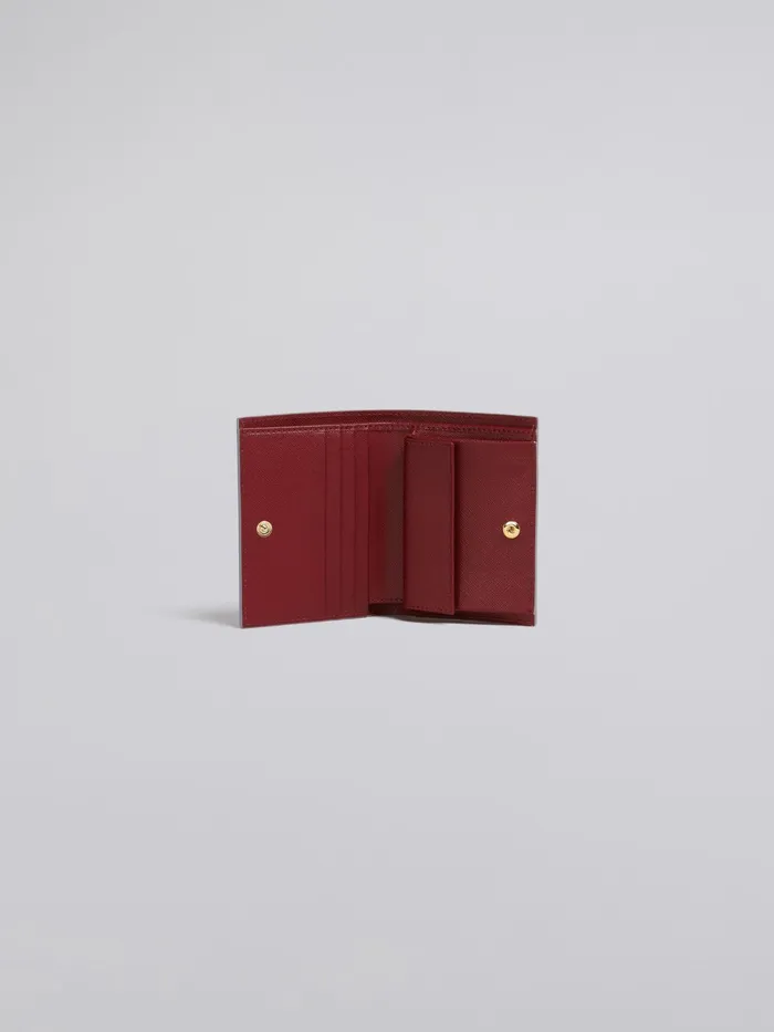 Marni White Pink And Red Saffiano Leather Bifold Wallet Lily White Womens Wallets and Small Leather Goods Marni White Pink And Red Saffiano Leather Bifold Wallet Lily White Womens Wallets and Small Leather Goods