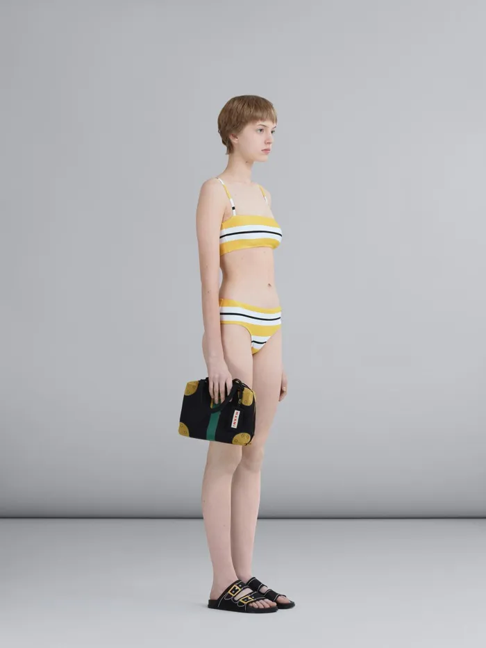 Marni Yellow Nostalgia Print Stretch Bikini Maize Womens Beachwear Marni Yellow Nostalgia Print Stretch Bikini Maize Womens Beachwear
