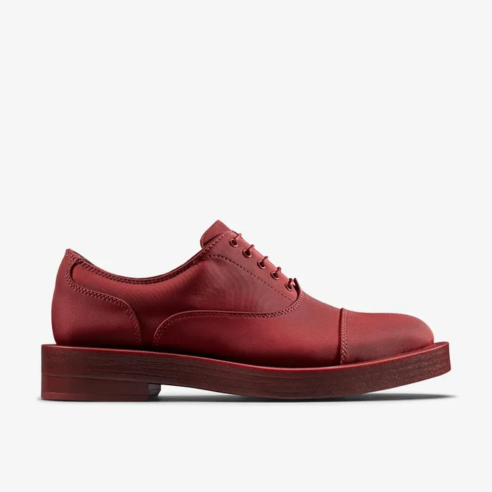Martine Rose Womens Oxford 2 Oxblood Textile Women Clarks Loafers and Oxfords