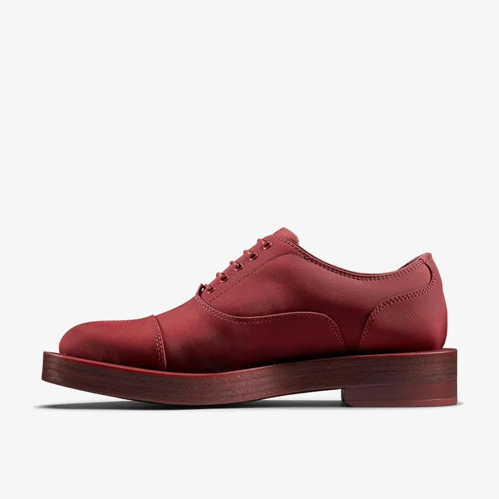 Martine Rose Womens Oxford 2 Oxblood Textile Women Clarks Loafers and Oxfords