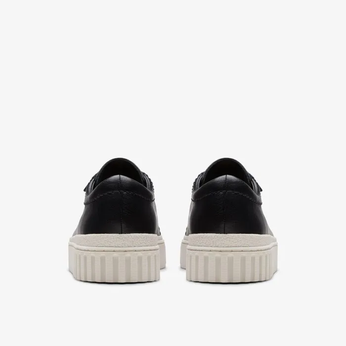 Mayhill Walk Black Leather Women Clarks Sneakers