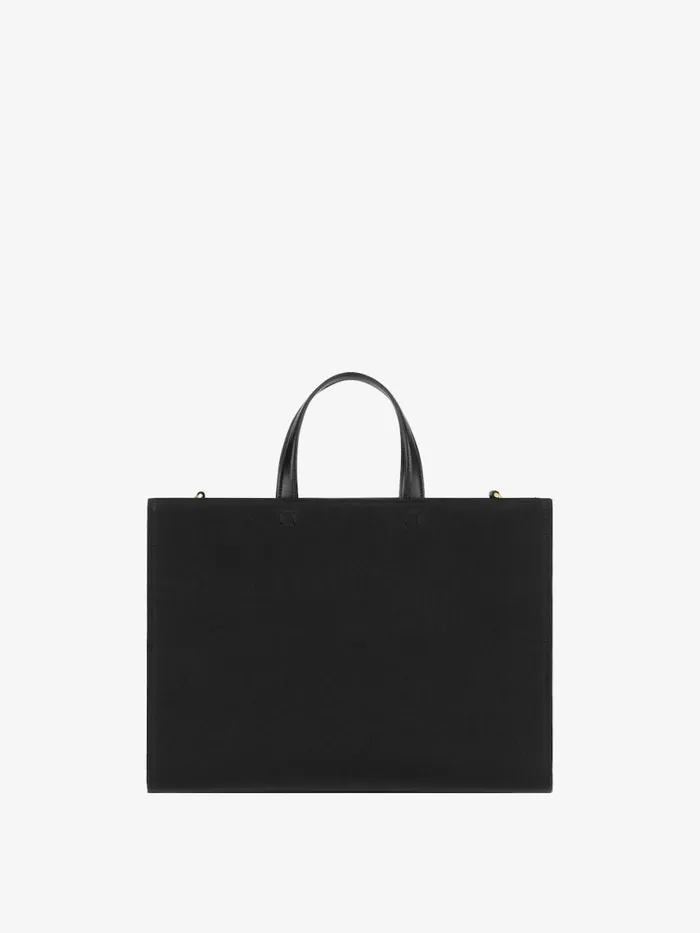 Medium GTote Shopping Bag In Canvas Black Women Givenchy Shoulder Bags