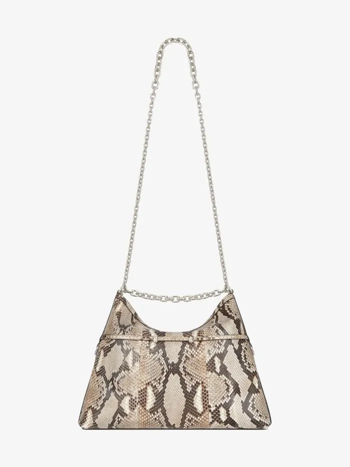 Medium Voyou Chain Bag In Python Greynatural Women Givenchy Shoulder Bags